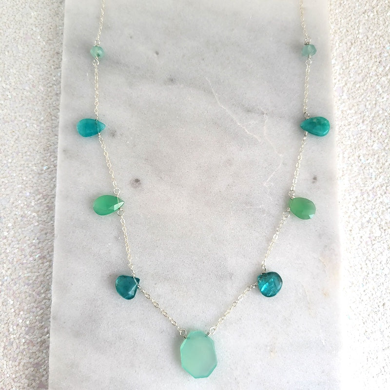Necklace - mixed gem choker