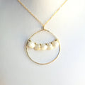Necklace - moonstone hoop