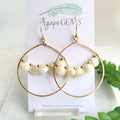 Earrings - Moonstone Hoops