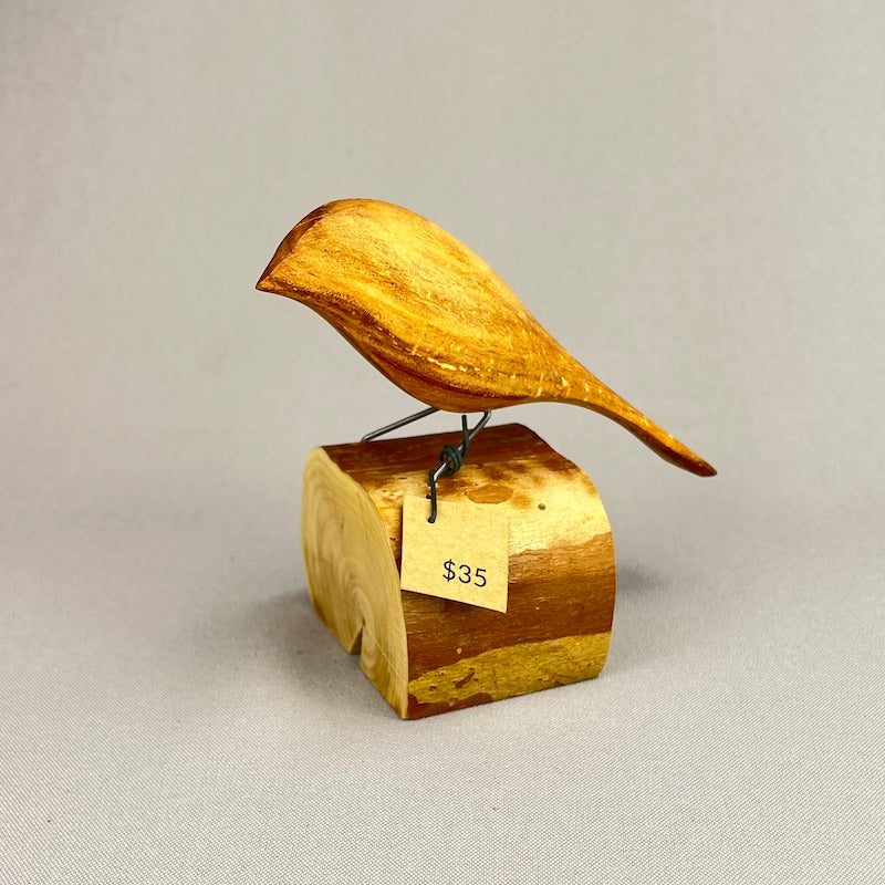 Bird - Natural Bird on Log $35