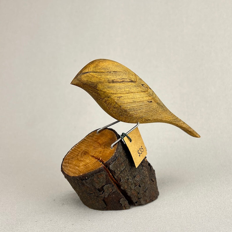 Bird - Natural Bird on Log $35