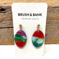 Earrings - PGR Stripe Oval