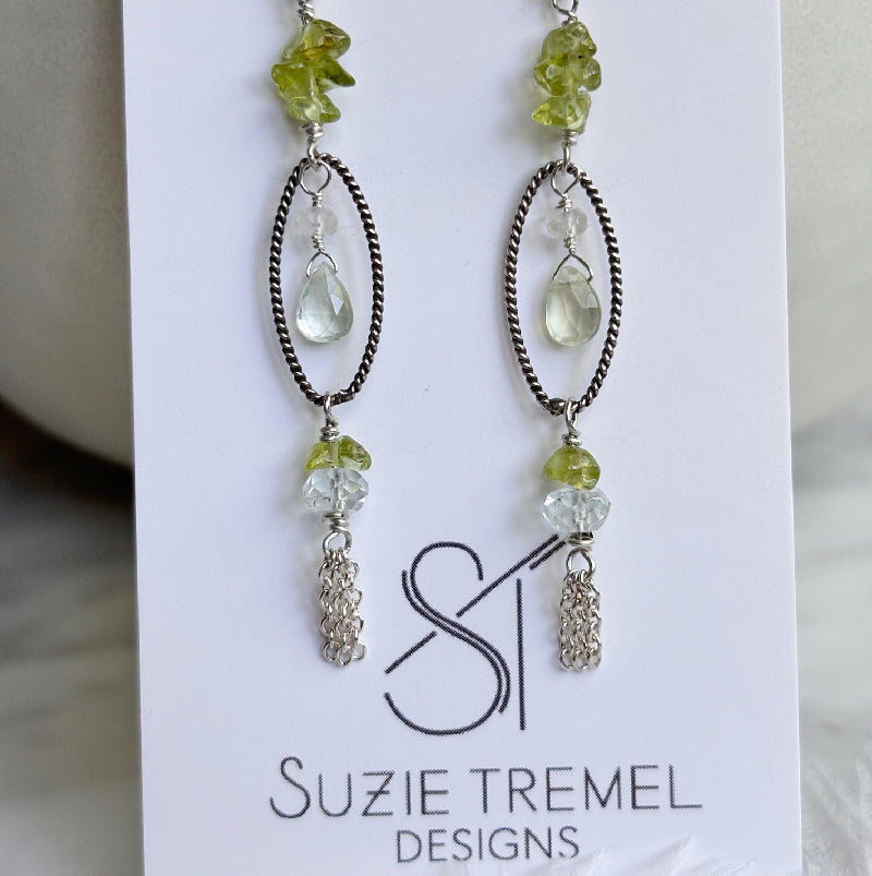 earrings - oval dangles