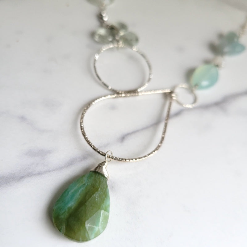 Necklace - Peruvian Opal Asymmetry