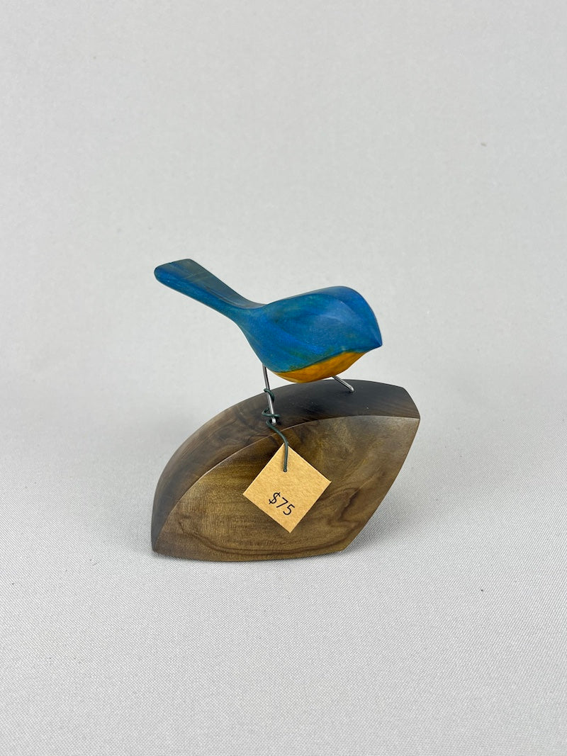 Bluebird on stump