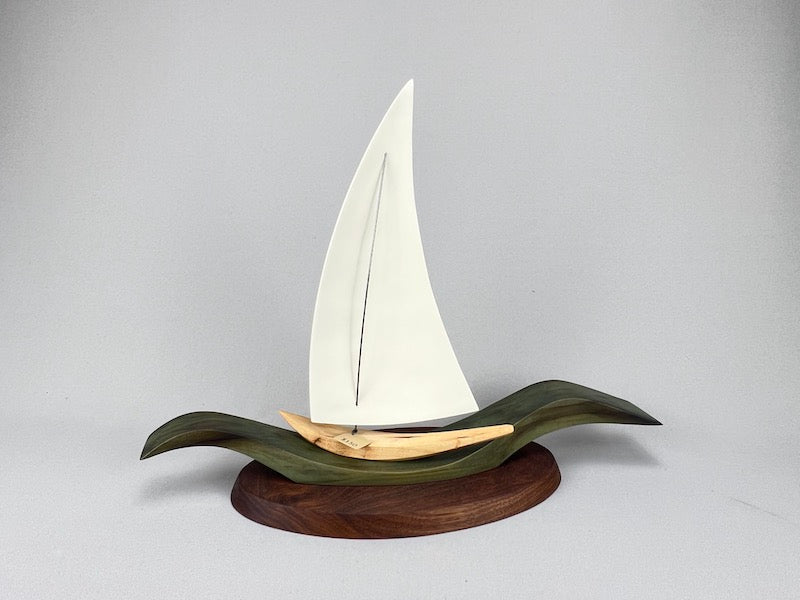 Sailboat on Large Wave