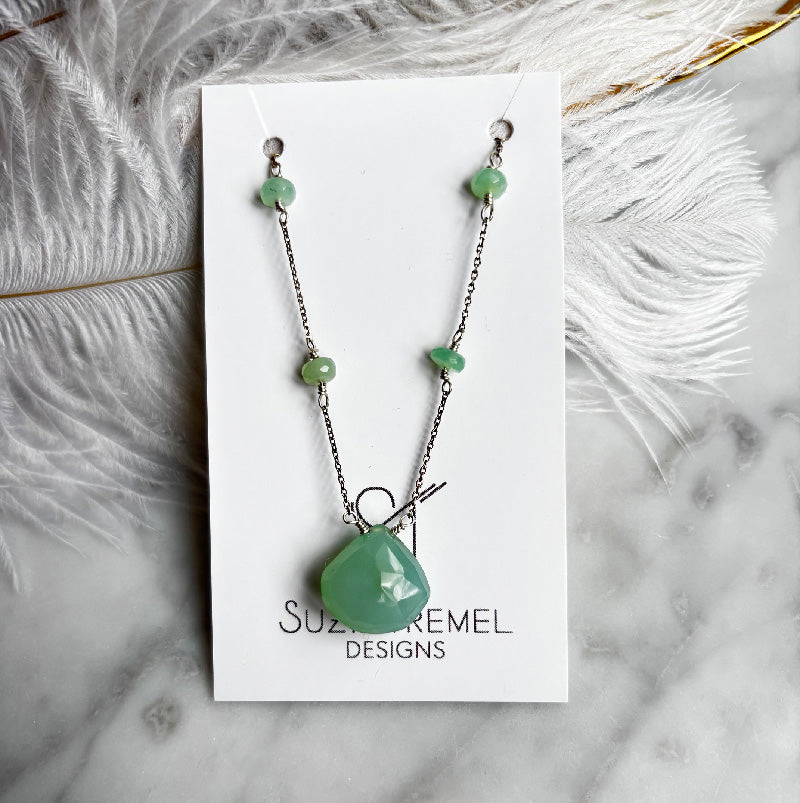 Necklace - Seafoam Chalcedony