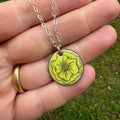 Small Lemon Sorbet Poppy Doodle Necklace