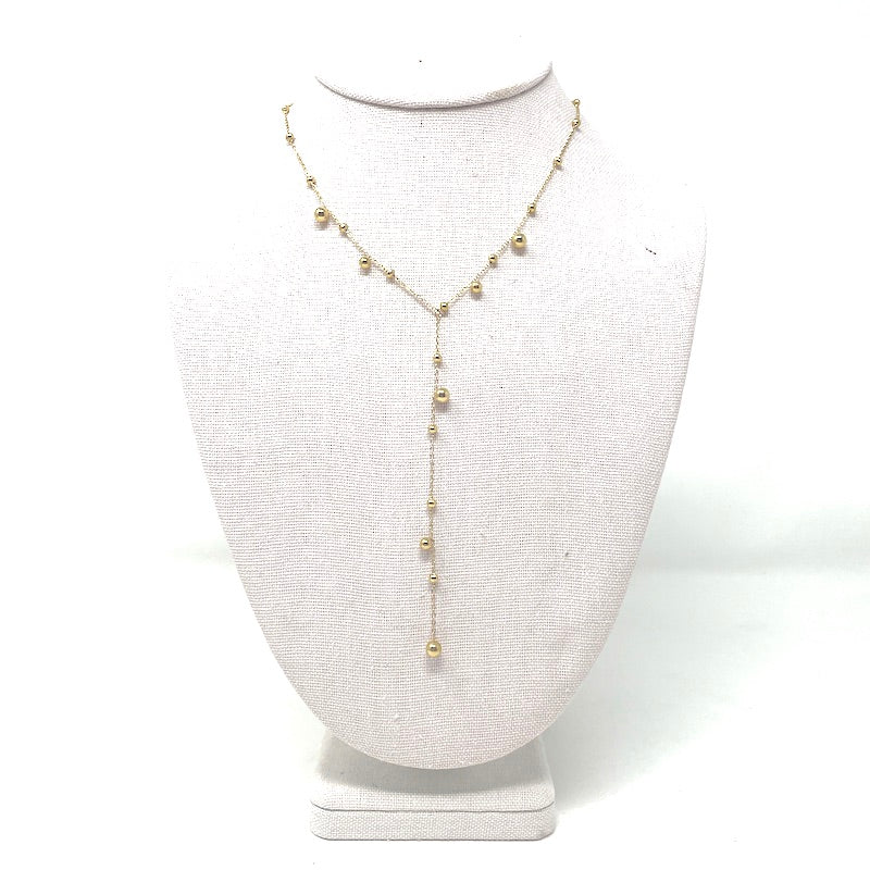 Necklace - Y Ball Drop