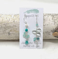 Earrings - Blu Abstract