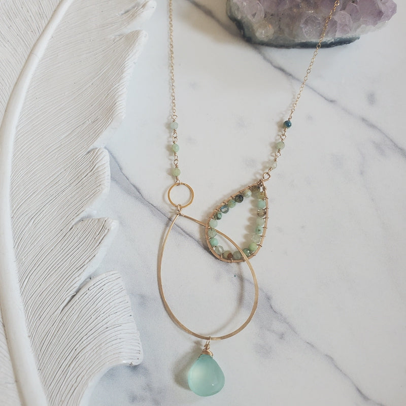 Necklace - Amazonite Assymetry GF