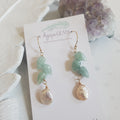 Earrings - Amazonite Leaves