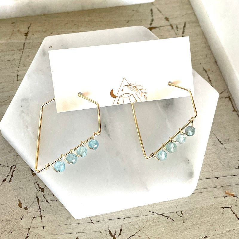 Earrings - Oval, Diamond Hoops