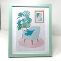 Framed Print - Feline Good | 8 x 10 Mint Frame