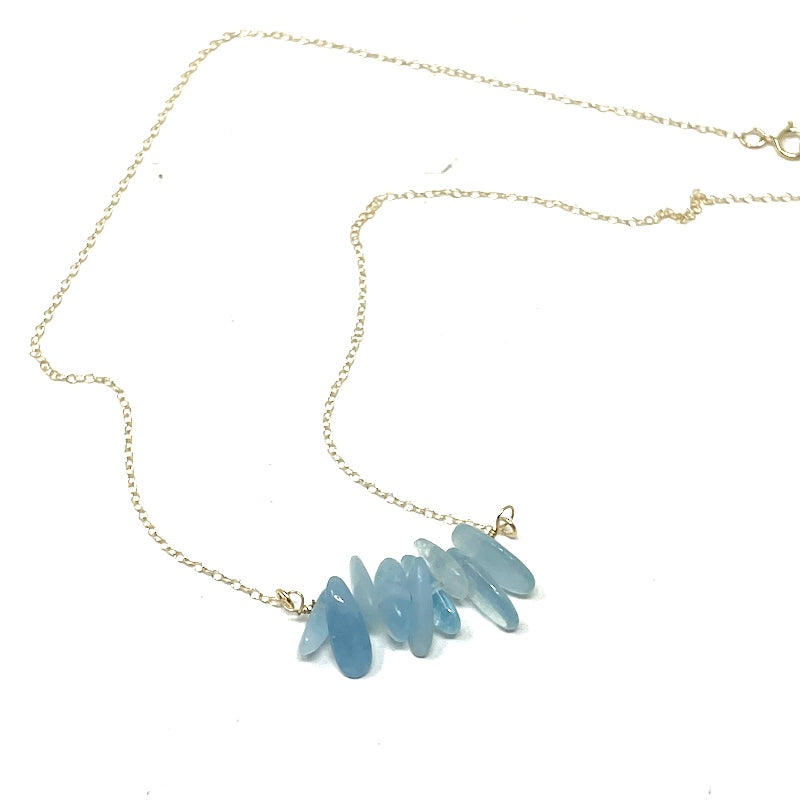 Necklace - Aquamarine Pebbles