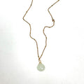 Necklace - Brass Aquamarine
