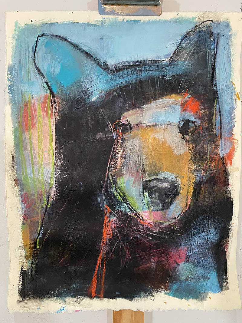 Mixed Media Black Bear