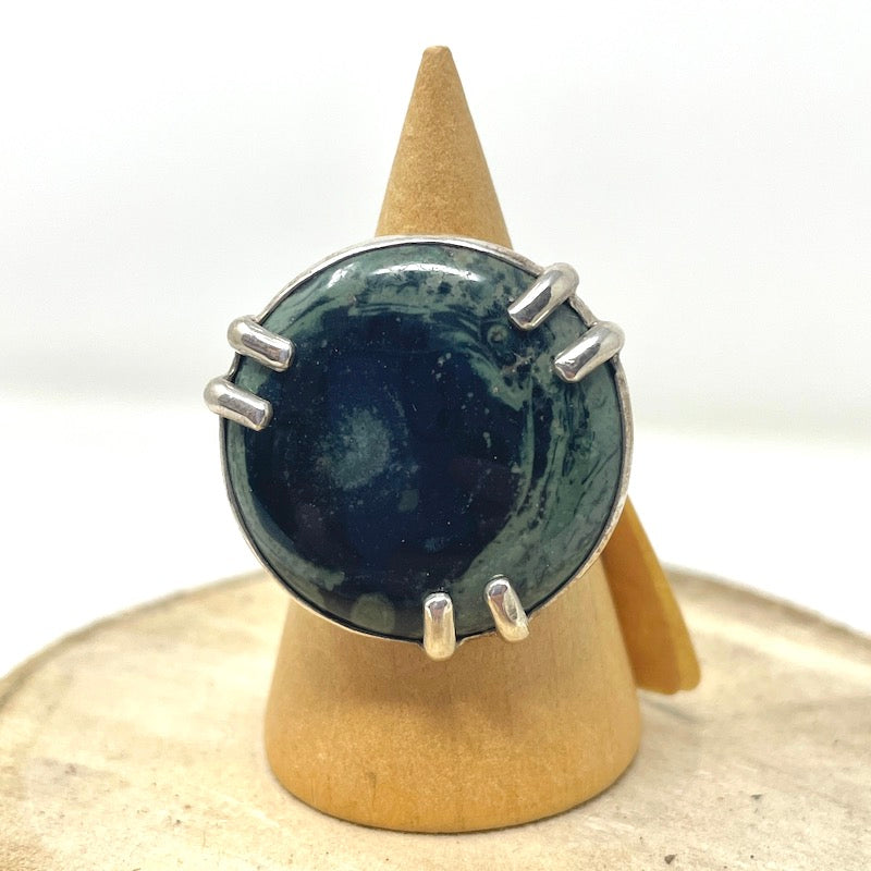Ring | Marbled Green and Black Agate
