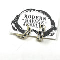 Earrings - Black and white huggies