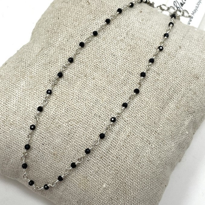 Gemstone Anklet - Silver