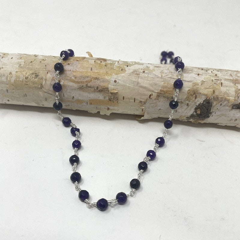 Gemstone Choker - Silver