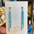 Stud - Blue Enamel Chain