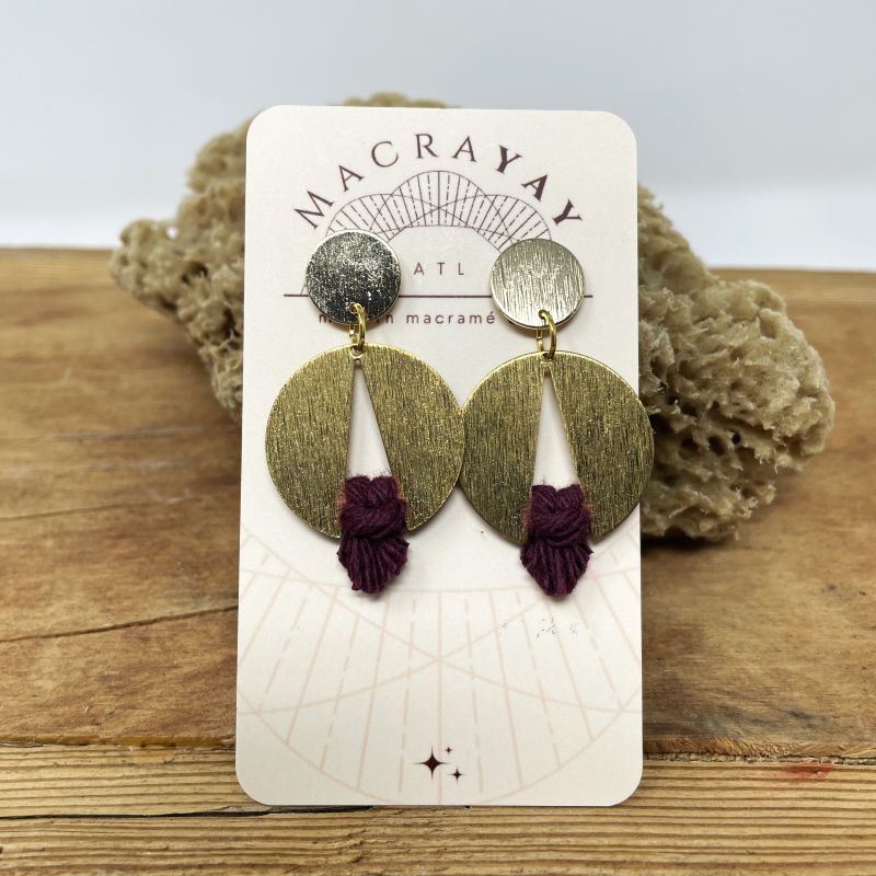 Earrings - Open Disc | Brass