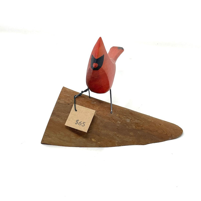 Cardinal on Stump