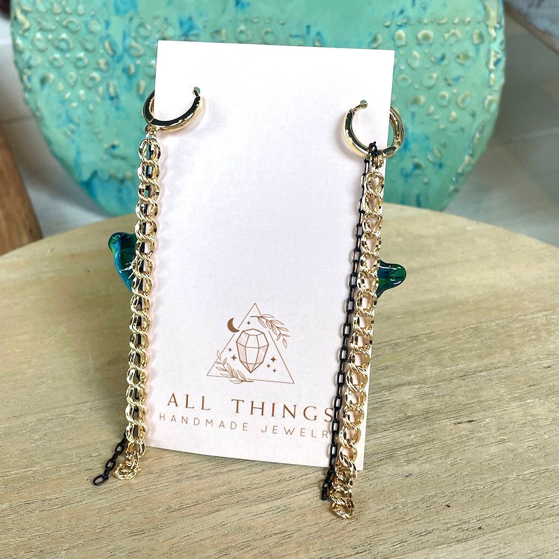 Earrings - Chain Huggies