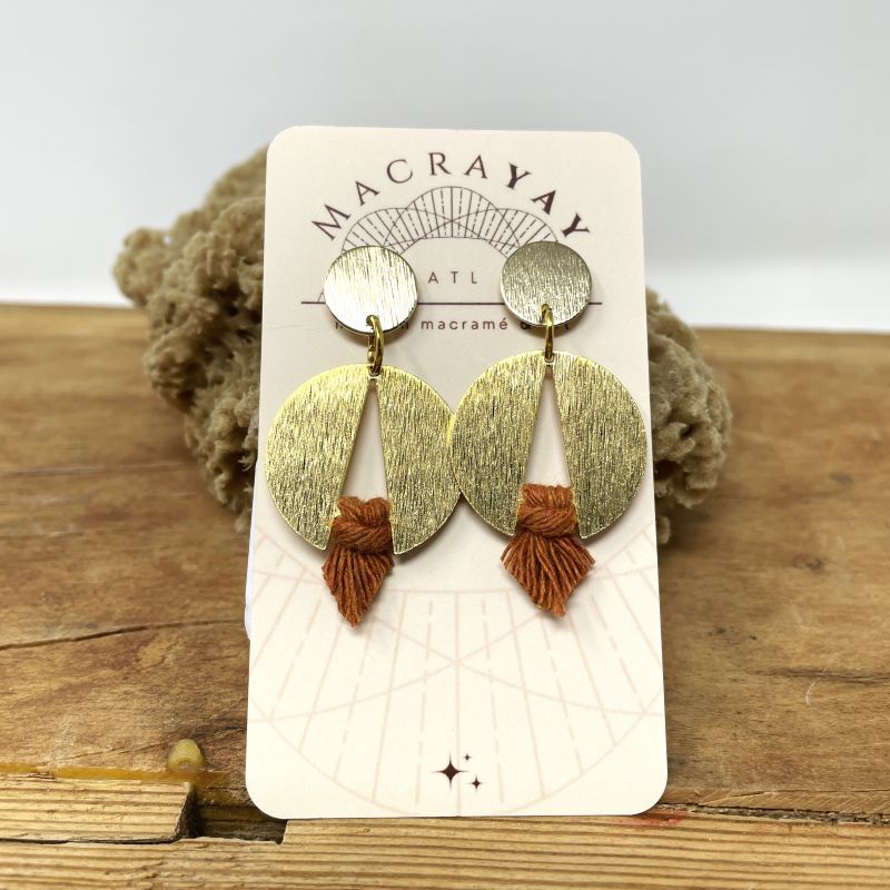 Earrings - Open Disc | Brass