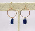 Earrings - Hoop Drop (Ancient Roman Glass)