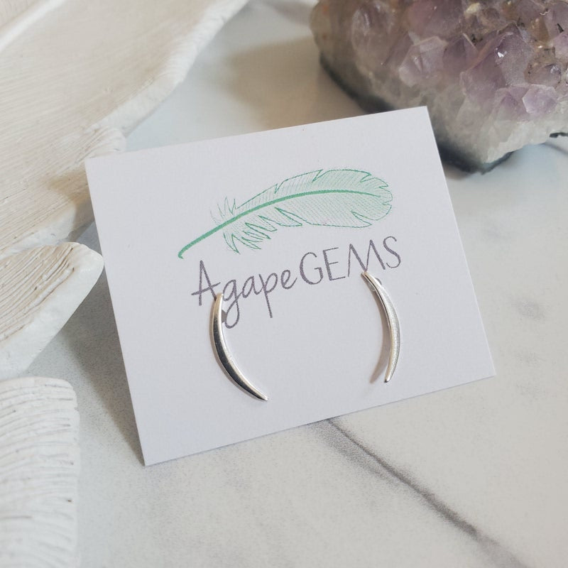 Earrings -Crescent Posts