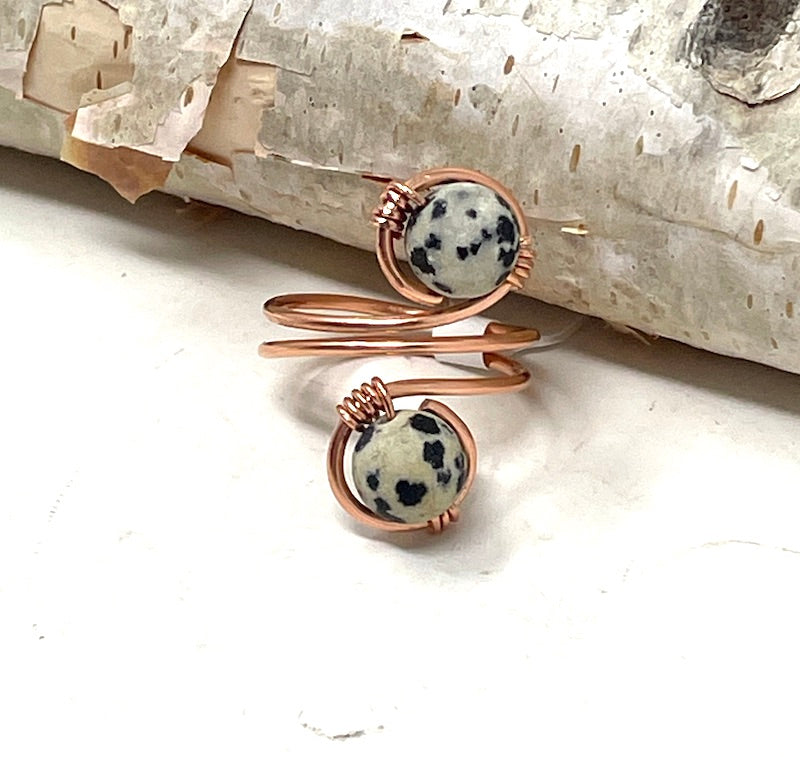 Ring - Wire Wrapped Copper Double