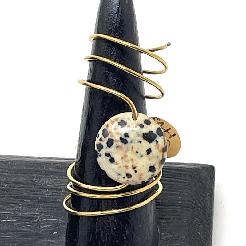 Ring - Metal+Gem Wrap