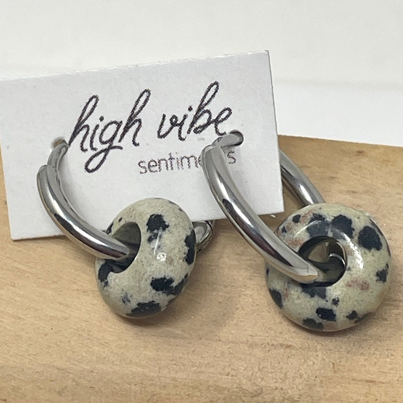 Earrings - Mini Hoops - Gem Candy Silver