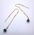 Earrings -Double Chain Threader (Ancient Roman Glass)