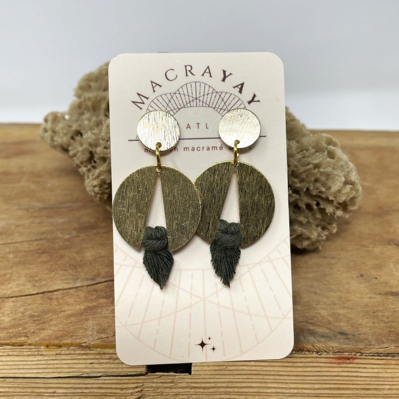 Earrings - Open Disc | Brass