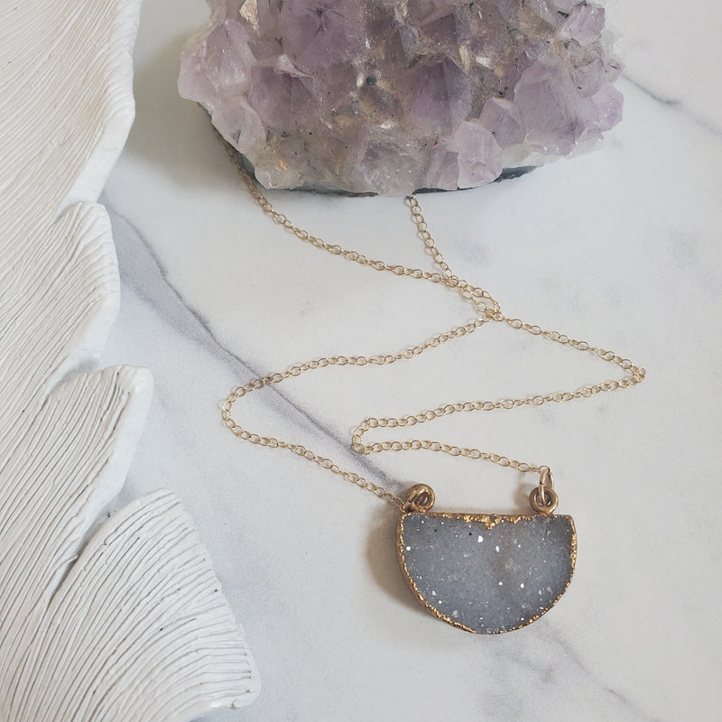 Necklace - Druzy Pendant