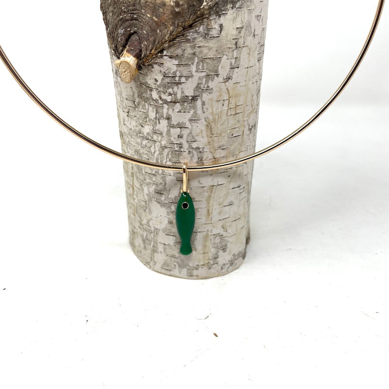 Choker - Enamelled Fish