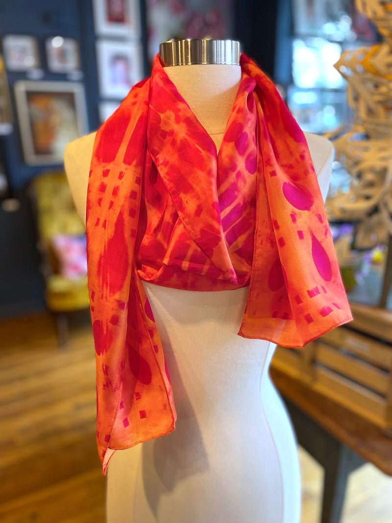 Silk Scarves - Shibori Resist