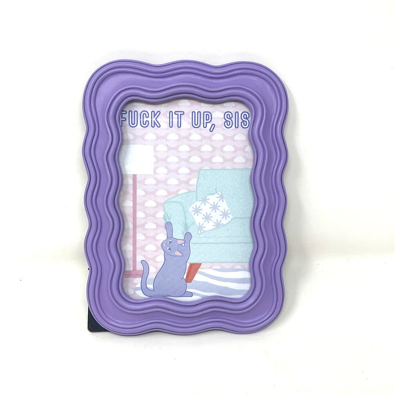 Framed Print - Fuck It Up, Sis | 5 x 7 Purple Frame