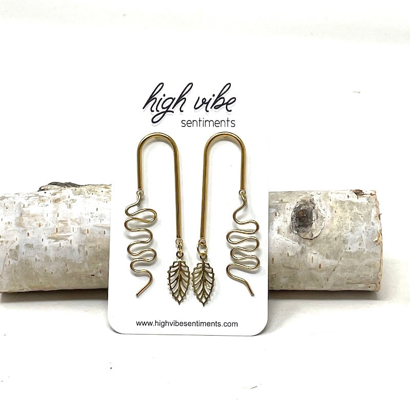 Earrings - Snake In Garden