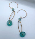 Earrings - Geo Oval (Ancient Roman Glass)