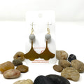 Earrings - Concrete Ginko Leaf