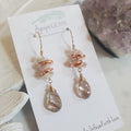 Earrings - Golden Rutilated Quartz Stack
