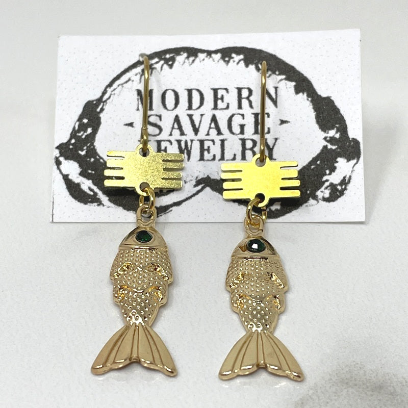 Earrings - Gold Fish