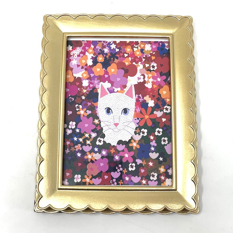 Framed Print - Solstice Kitten | 5 x 7" Gold Frame