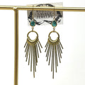 Earrings - Emerald drop rays