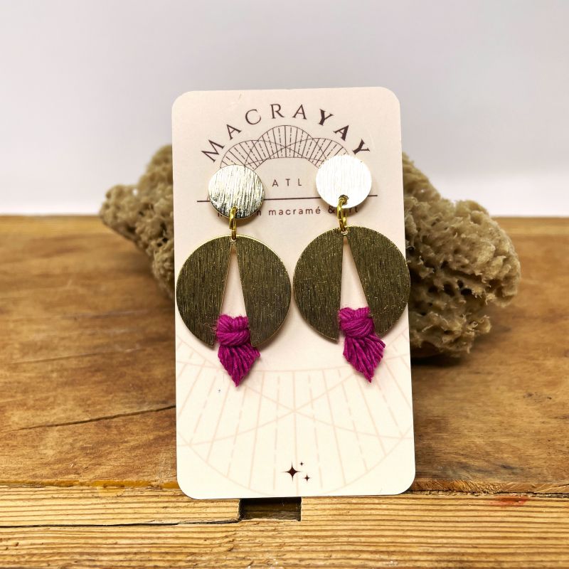 Earrings - Open Disc | Brass
