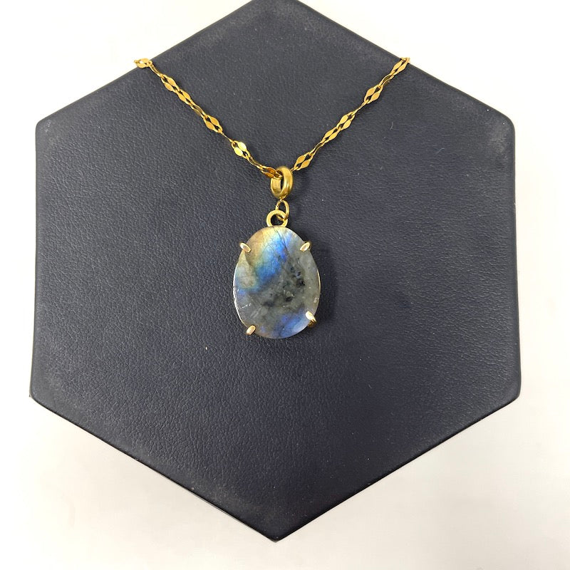 Necklace - Labradorite Circle